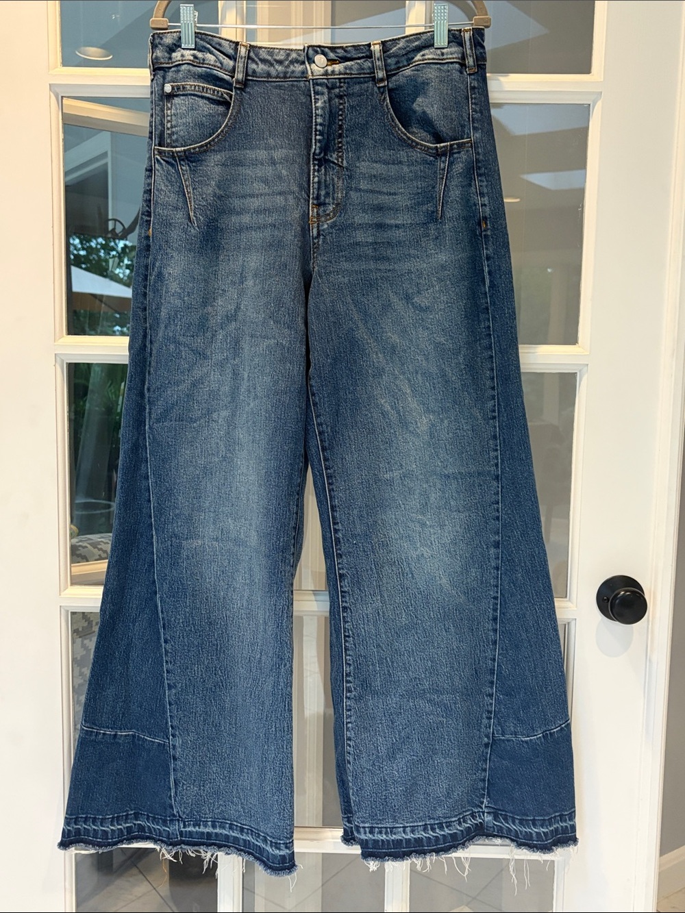 Pilcro Darien Wide Leg Panel Jeans - Sz 31 - Picture 3 of 5